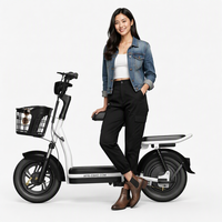 Vélo électrique urbain à moteur arrière 3 vitesses, batterie au plomb-acide 48V, haute vitesse, longue autonomie