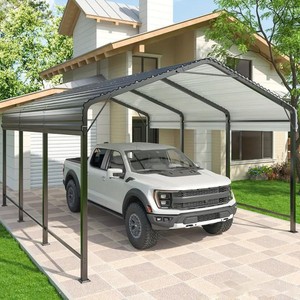 Stock 11*19 FT Métal Amovible Étanche Durable Auvent De Voiture Auvent Facilement Assemblé Double Carports <span class=keywords><strong>pour</strong></span> Patio Extérieur - Product Image 1