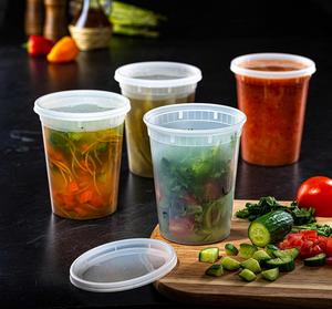 Vaisselle Pp Deli, gobelet rond de 32 oz, récipient alimentaire transparent, couvercle étanche, plastique, utilisable au micro-ondes - Product Image 3