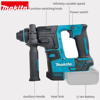 Perceuse à percussion électrique Makita 18V avec 2 batteries 5.0Ah, chargeur et sac – Kit de perçage abordable pour travaux de forage – Ensemble de marteau perforateur électrique Makita