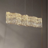 Vente en gros en usine de lustre plafonnier LED en cristal moderne nouveau design de décoration d'intérieur