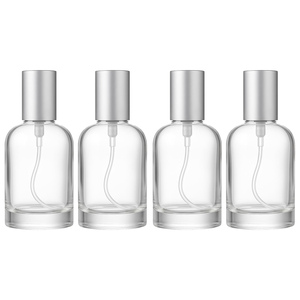 50ml Cylindrical Crimp Cap Perfume Flat Shoulder <b>Spray</b> <b>Bottles</b> <b>Empty</b> Glass Perfume <b>Bottle</b> - Product Image 1