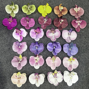 Petite tête d'orchidée Phalaenopsis artificielle en soie, accessoire de coiffure de mariée, pince à cheveux pour mariage - Product Image 2