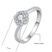Bague de couple tendance en argent sterling S925 avec diamant brillant et zircone moissanite personnalisée pour envoyer un message d'amour à votre petite amie
