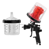 Vaso Mezclador de Pintura de 200 ml, Kit Completo, Vaso Desechable para Pistola de Pintura con Aire Comprimido