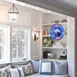 Girandola Cinetica 3D in Metallo per Giardino, Regalo Unico, Decorazione da Esterno, Ornamento Appeso di Qualità per Casa e Giardino, 10 Pollici, Mandala - Product Image 3