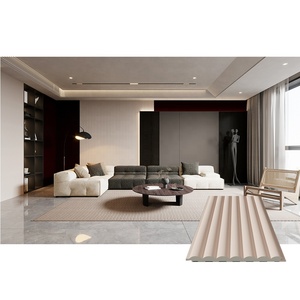 <span class=keywords><strong>Facile</strong></span> à nettoyer étanche à l'eau ROHS Grain en bois 150mm WPC Strip <span class=keywords><strong>Flûte</strong></span> Panneau mural - Product Image 6