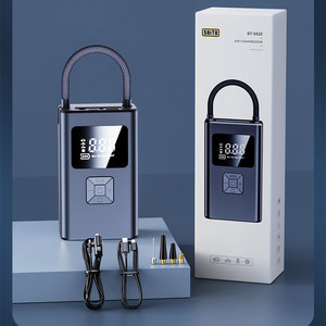 듀얼 파워 무선 타이어 인플레이터 펌프 휴대용 에어 컴프레서 자동차 오토바이 4000mAh 60W 타이어 전기 인플레이터 - Product Image 2