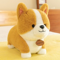 Véritable peluche mignonne Corgi jouets en peluche personnalisés Happy Corgi jouets en peluche