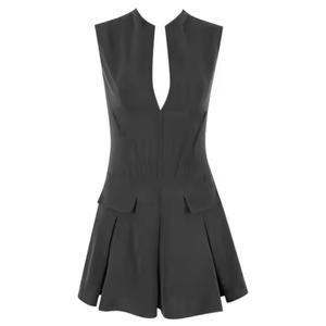 Robes pour femmes en coton 100% OEM neuves, col en V, blazer élégant, robe décontractée sexy sans bretelles - Product Image 5