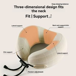 Cuscino da viaggio a forma di U in memory foam per il supporto cervicale, ideale per aereo, auto, ufficio, riposo e sollievo dal dolore al collo. - Product Image 2