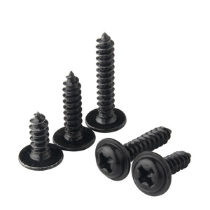 Carbon Steel Black Phillips Head Round Head Self Tapping Screw M1.2 M1.<b>7</b> M2 M3 M4 Metal Fastener - Product Image 1