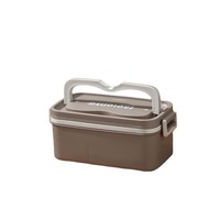 Großhandel Büroangestellten Doppelschichtige Quadratische Mikrowellen-Lunchboxen 304 Edelstahl Isoliert mit Deckel Mikrowellengeeignet