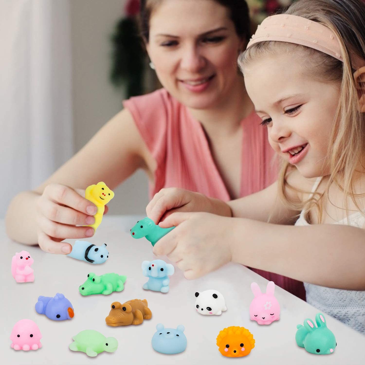 Lot De 25 Jouets Mochi Squishy Miniatures - Anti-Stress Kawaii - 5cm - Idée Cadeau Enfants, Fête, Pâques