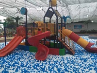 Station de jeux aquatiques, toboggans aquatiques extérieurs pour enfants - Utilisation commerciale, scolaire, domestique, capacité de 500 kg, parc de jeux interactif
