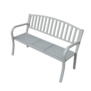 Panca <span class=keywords><strong>da</strong></span> <span class=keywords><strong>Giardino</strong></span> di Alta Qualità 125x57x85cm in Acciaio con Tavolo Pieghevole - Product Image 3