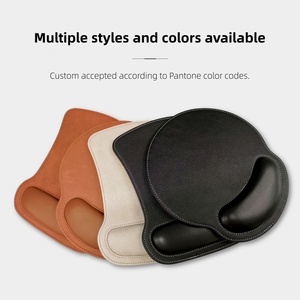 แผ่นรองข้อมือกันน้ำแบบ Ergonomic สำหรับคีย์บอร์ดและเมาส์  วัสดุหนัง PU พร้อมแผ่นรองเมมโมรี่โฟม  ช่วยรองรับข้อมือสำหรับใช้งานในสำนักงาน - Product Image 2