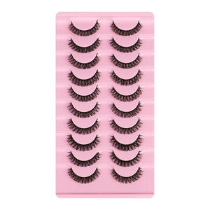 3D Deep-Wave Natural Thick False <b>Eyelashes</b> Reusable Plastic Cotton Band Lashes for Russian Volume Makeup - Product Image 2