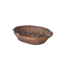 Antique Style Rustique Saule Osier Bois Cadeau Panier De Rangement Panier Présentoir En Gros Forme De Cercle