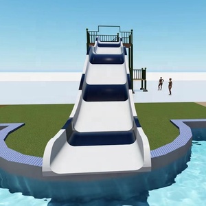 Venta caliente Tobogán de agua Aventuras Almohadillas contra salpicaduras Estructuras de juego para niños para el verano Durable Seguro Fácil de instalar Patio trasero Parques contra salpicaduras - Product Image 4