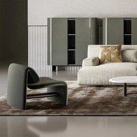 Nouveau design moderne, fauteuil d'appoint confortable en cuir PU, fauteuil lounge en forme de M pour la maison, l'hôtel, le salon