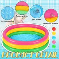Aufblasbarer PVC-Kinderpool mit 3 Ringen & Anpassbarem Design