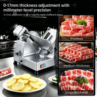 Trancheuse à viande électrique semi-automatique commerciale de 10 pouces (250 mm) 240 W avec épaisseur réglable, vendue directement par le fabricant