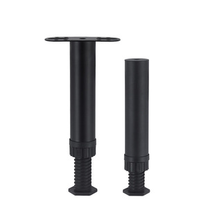 Furniture Leg <b>Adjustable</b> Plastic Telescopic <b>Bed</b> Support Legs Black Minimalist Design Easy Installation - Product Image 2