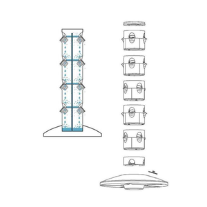 Torre rotativa aeropónica para jardín, invernadero Vertical, piña, Torre Sistemi Di Coltivazione Idroponica Tower Vertical - Product Image 5