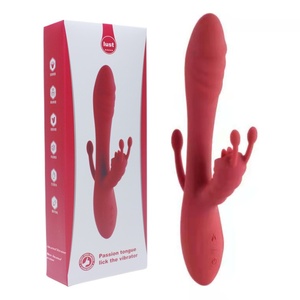 Vibrateur G-spot Love <span class=keywords><strong>God</strong></span>, bâton de massage AV rechargeable par USB, jouet sexuel vibrant Love Bean Tongue Licking pour femme, modèle Lamborghini - Product Image 4