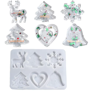 6 Hole Deer Christmas Tree Shape Silicone Cake Fondant <b>Mold</b> Silicone <b>Candle</b> Moulds DIY Handmade Soap Resin <b>Molds</b> - Product Image 1