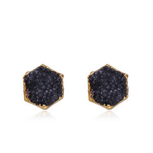 Boucles <span class=keywords><strong>d</strong></span>'oreilles arc-en-ciel naturelles Druzy géode Agates irrégulières puces perles boucles <span class=keywords><strong>d</strong></span>'oreilles femmes Agates pierre boucles <span class=keywords><strong>d</strong></span>'oreilles bijoux Dropshipping - Product Image 6