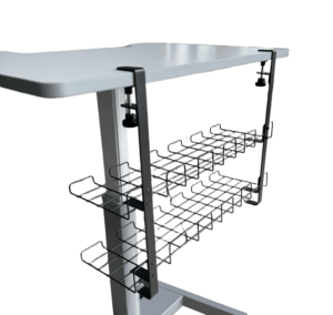 Organisateur de câbles professionnel sous le bureau avec grille métallique à clipser pour une gestion efficace du bureau - Product Image 1