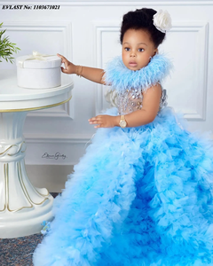 Vestido de Desfile <span class=keywords><strong>para</strong></span> Niña en <span class=keywords><strong>Azul</strong></span> <span class=keywords><strong>Cielo</strong></span> Vestido de Flores <span class=keywords><strong>para</strong></span> Boda <span class=keywords><strong>para</strong></span> <span class=keywords><strong>Niñas</strong></span> con Volantes Trajes de Fiesta y Cumpleaños <span class=keywords><strong>para</strong></span> Sesión de Fotos - Product Image 6