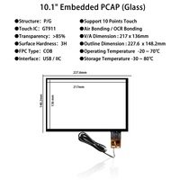 Modul LCD TFT IVO 10.1 Inci 1280x800 WXGA 3.5W M101GWWF R0 Layar IPS Medis Layar LCD 10.1 Inci