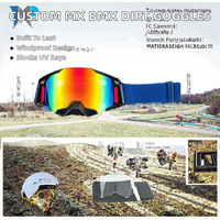 Lunettes de ski tout-terrain HX Moto01 personnalisables avec logo MX BMX, protection UV durable, film anti-déchirure, anti-buée, monture intégrale PC/TPU