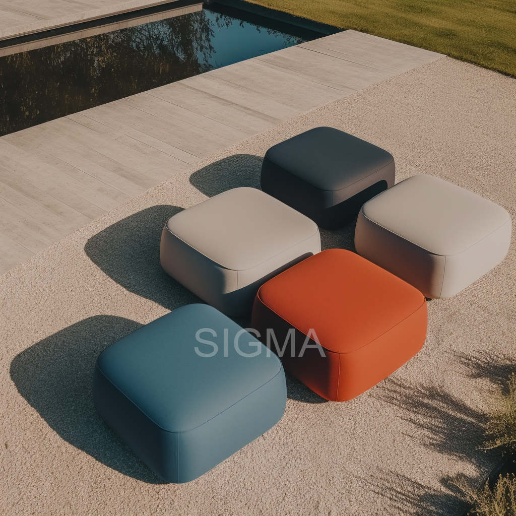 Simplicity modern patio outdoor furniture Creative Contrasting color sectionals sofa set