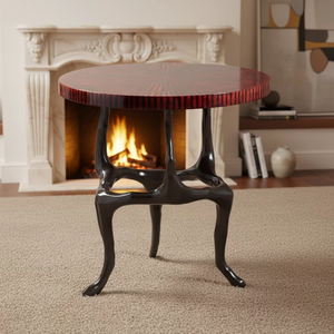 Tavolino da Caffè Moderno Minimalista in Legno Massello Organico per Angolo Lettura in Libreria Vintage e Sala Prova di Marca di Design - Product Image 6