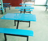 Mobilier cantine scolaire table à manger avec banc restauration rapide ensemble table et chaises pour étudiants