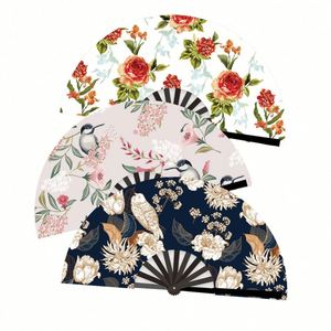 Éventail en bambou noir de Kung Fu, grande taille, pliable, peint à la main, naturel, fait main, thème musical pour Halloween et Nouvel An, vente en gros - Product Image 1