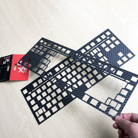 Plaques de positionnement pour clavier mécanique personnalisé RJX OEM, en fibre de carbone 3K