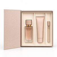 Boîte de présentation de parfum à double porte avec insert rectangulaire pour présentoir de parfum haut de gamme sur comptoir