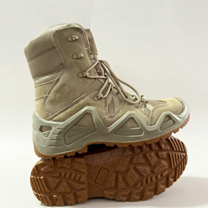 Bottes tactiques hautes pour hommes TSB07 Df Brand Coyote avec châssis de soutien externe, empeigne en daim et maille, semelle extérieure en caoutchouc à traction profonde pour l'extérieur - Product Image 1