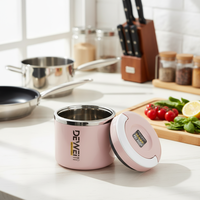 Boîte à lunch portable à double compartiment de 1000 ml en acier inoxydable 304, anti-fuite, pour adultes, étudiants et écoliers, directement de l'usine