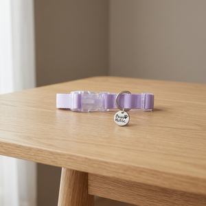 Modern Luxury Elegant Purple <b>Dog</b> Collar Adjustable Waterproof S Style Durable Solid with <b>Lights</b> PVC Coated Buckle Closure - Product Image 2