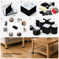 Feuille de caoutchouc mousse silicone découpée sur mesure, imperméable, adhésion forte, antidérapante, absorbant les chocs, protection personnalisée pour pieds de meubles