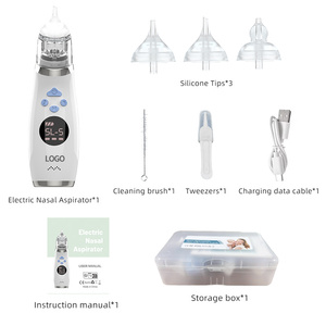 Aspirador <span class=keywords><strong>Nasal</strong></span> Eléctrico para Bebé 2025 Limpiador de Nariz de Silicona Suave para Recién Nacidos y Lactantes con Pantalla LCD y Potente Succión - Product Image 4