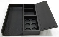 Plateau avec couvercle et compartiments