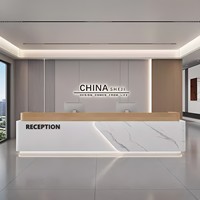 Comptoir de réception moderne pour entreprise et hôtel, comptoir de service, comptoir de caisse avec finition peinte