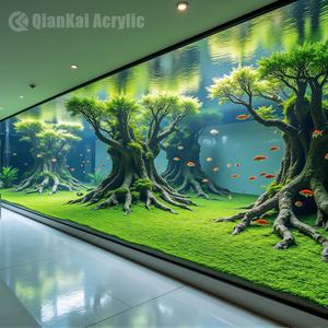 Aquarium de poissons en acrylique moderne de luxe sur mesure, grand modèle de 200 gallons, avec une forte transmission de la lumière et une garantie de 10 ans - Product Image 2